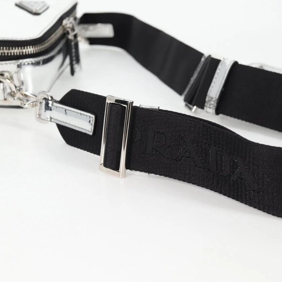 PRADA Shoulder Bag Leather Silver 2VH070 Auth 142285M - Picture 9 of 16